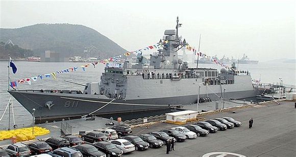 2013年交付的韓國海軍新一代護衛艦“仁川”號(圖)也安裝了假風扇